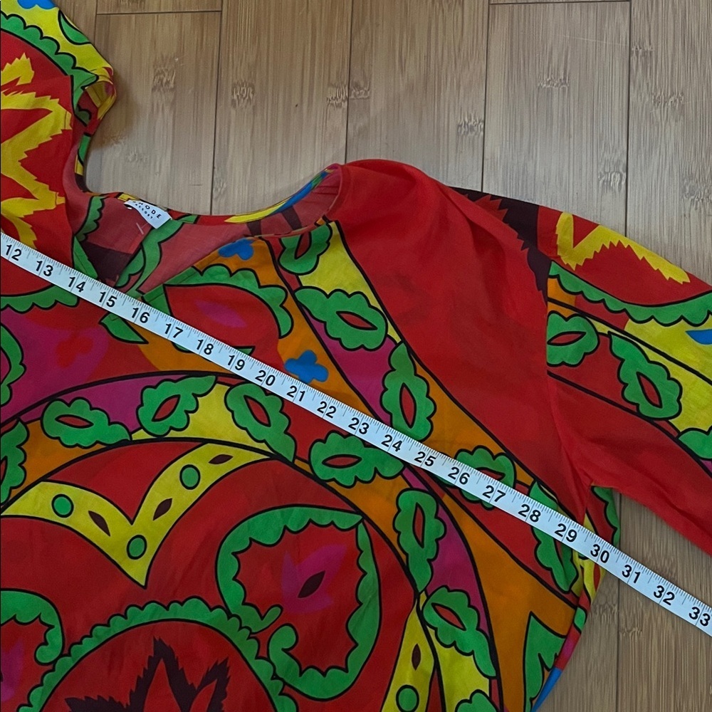 Rhode Resort Dress mid century modern print one size red - Picture 10 of 10